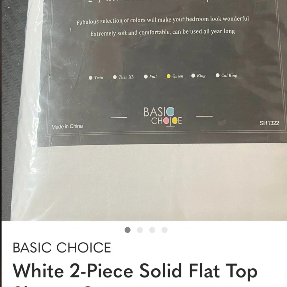 White 2-Piece Solid Flat Top Sheet Set